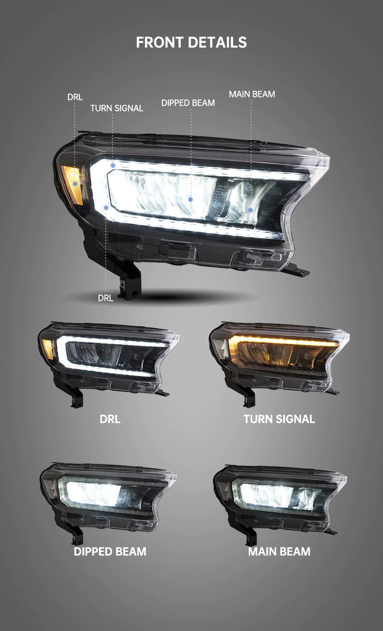 Ford Ranger T7 Headlight Vland Non OEM