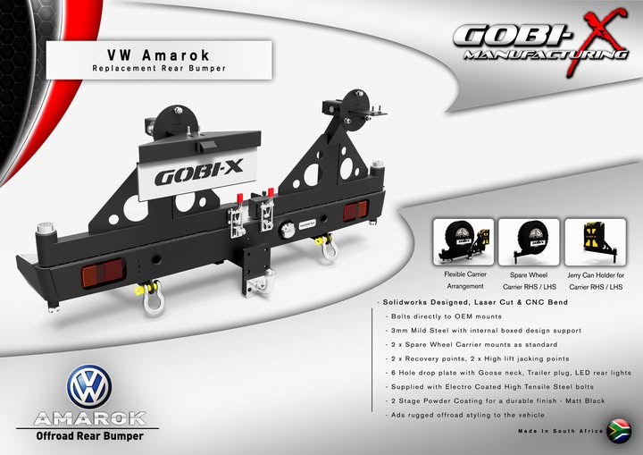 Volkswagen Amarok Pre-2023 - GOBI-X Wheel Carriers