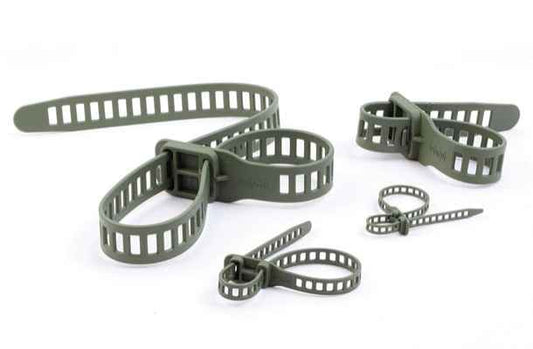 5 in 1 Flexi Ties - Green - Reusable Double Locking Flexi Tie