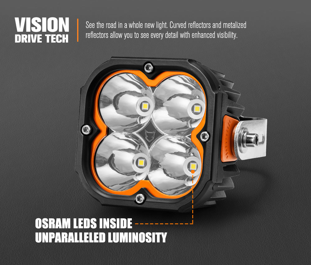 LIGHTFOX Cygnus Pair 5inch Osram LED Pod Lights