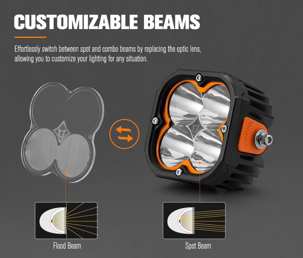 LIGHTFOX Cygnus Pair 5inch Osram LED Pod Lights