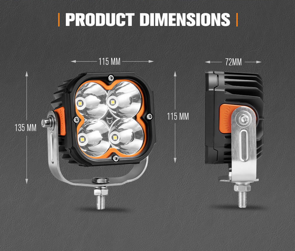 LIGHTFOX Cygnus Pair 5inch Osram LED Pod Lights
