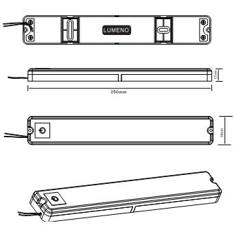 Touch Dimmable LED strip - White, Red and Amber