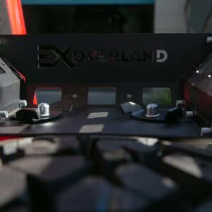 EXoverland Gas Bottle Brackets To Fit Spare Wheel Basket