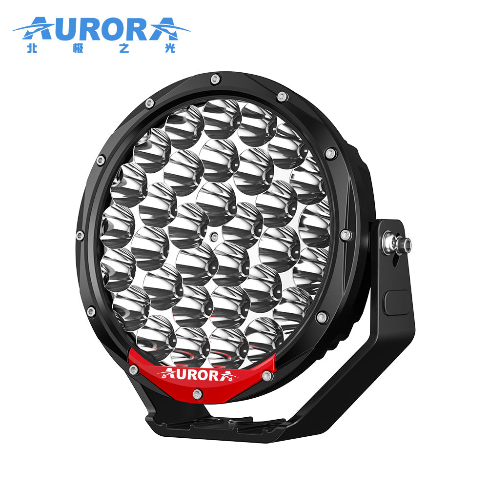 AURORA 9 Inch Super Brightness 198W LED Round Combo Light with Backlight (Pair)