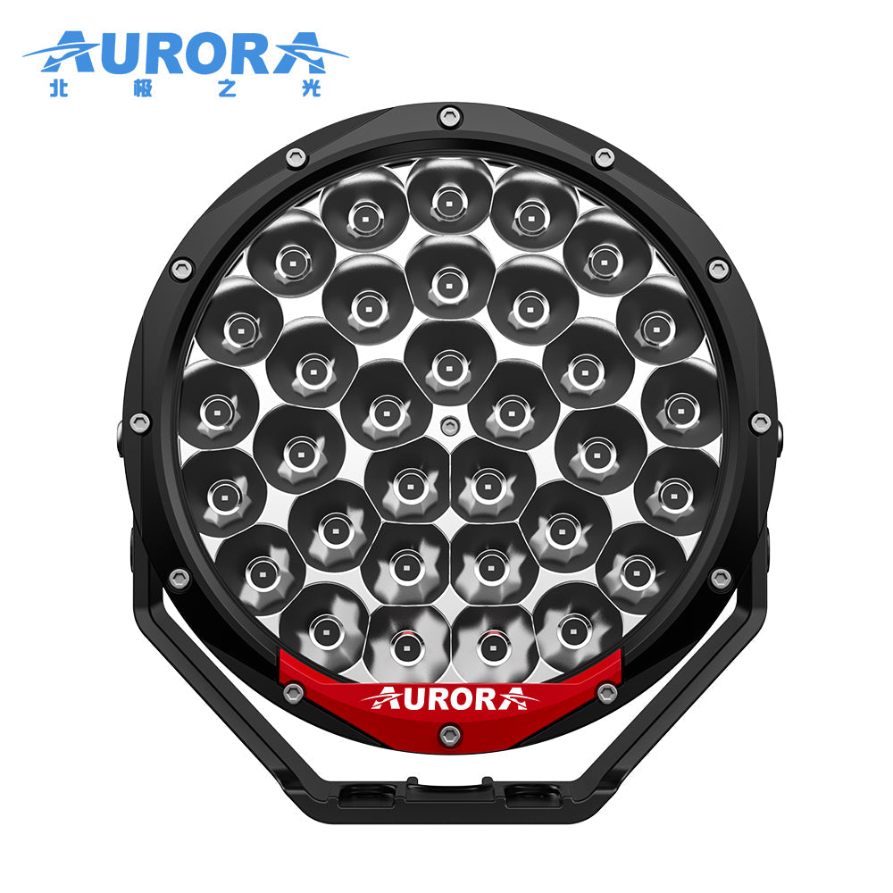 AURORA 9 Inch Super Brightness 198W LED Round Combo Light with Backlight (Pair)