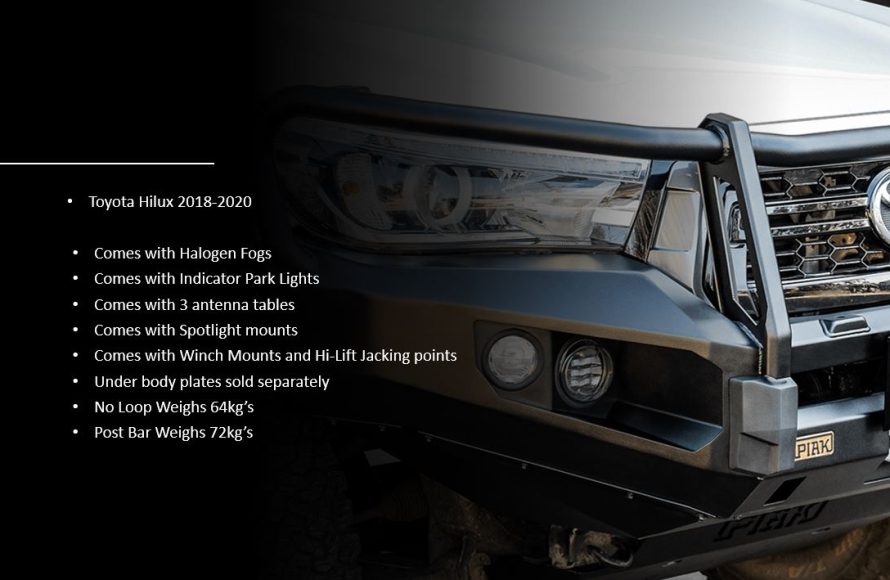 Toyota Hilux 2018 -2021 (Face Lift) - PIAK 3 Loop Elite Bumper