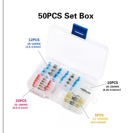 50 Piece Heat Shrink Cable Connectors