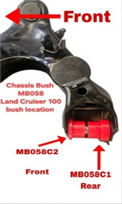 LAND CRUISER 100 SERIES - LOWER CONTROL ARM CHASSIS BUSH KIT (2)