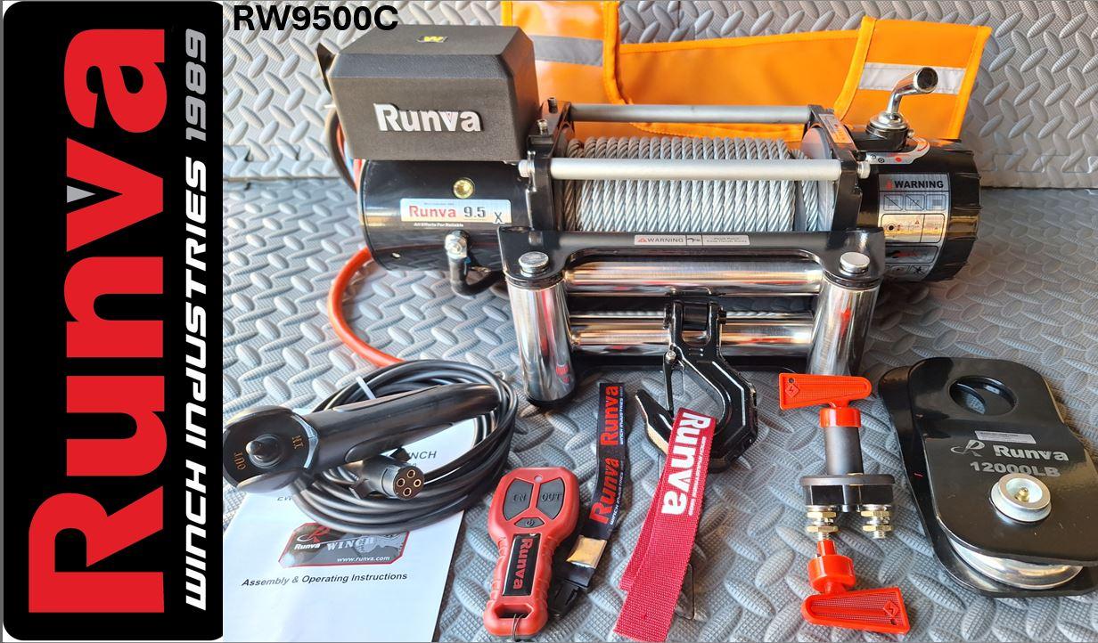 RUNVA WINCH - Steel Cable 9500lbs (4 309Kg) 12V