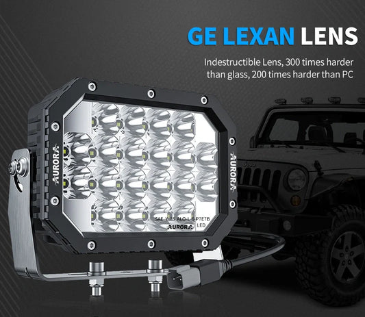 Square 6-inch Quad LED Driving Light (1Pcs)