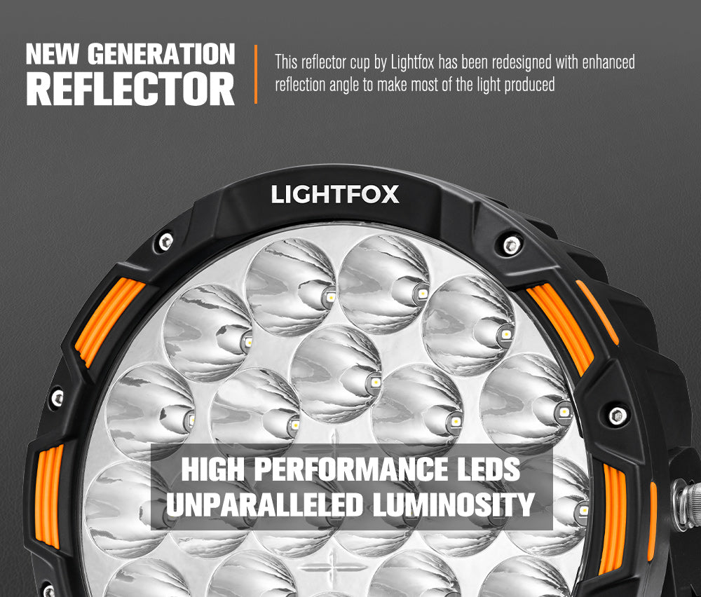 Lightfox Iconic Series Pair 9 Inch Osram LED Spotlight