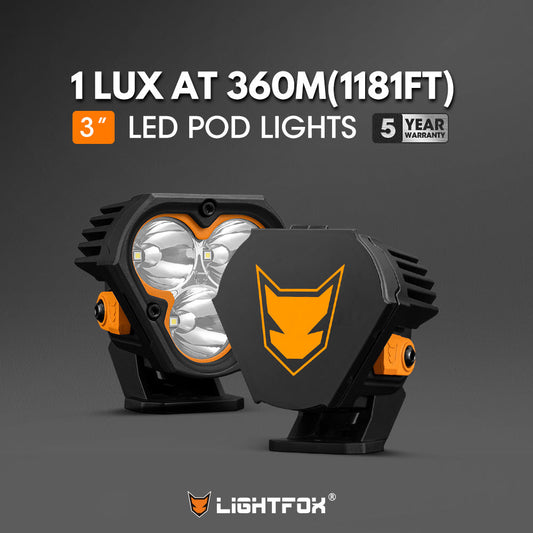 Lightfox Pair - 3 Inch Cygnus-3 Osram LED Pod Lights