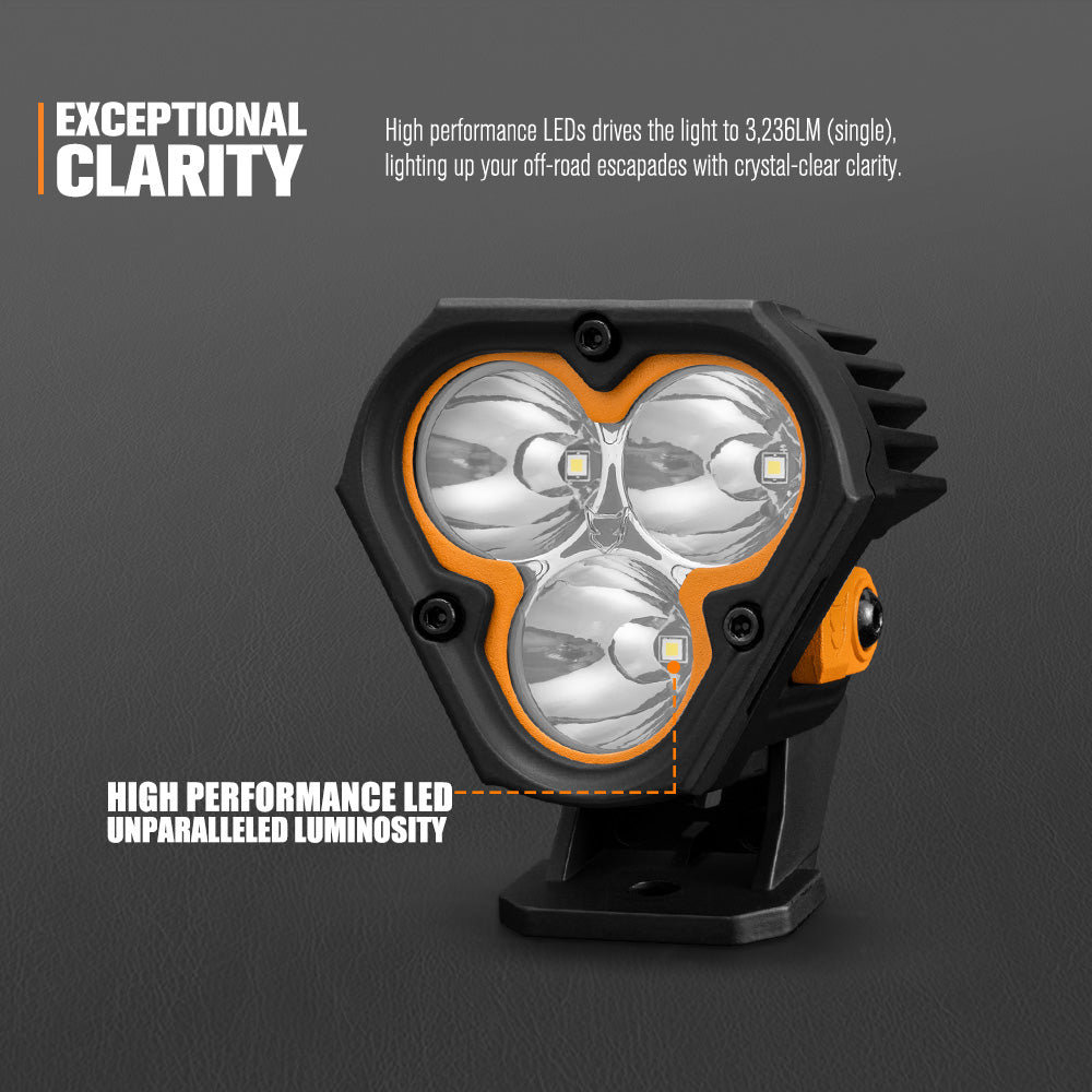 Lightfox Pair - 3 Inch Cygnus-3 Osram LED Pod Lights
