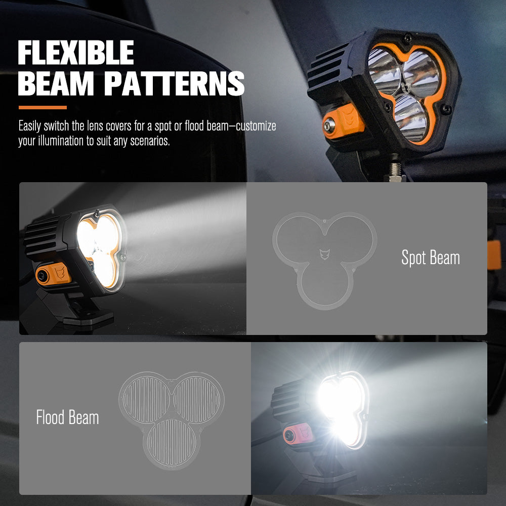 Lightfox Pair - 3 Inch Cygnus-3 Osram LED Pod Lights