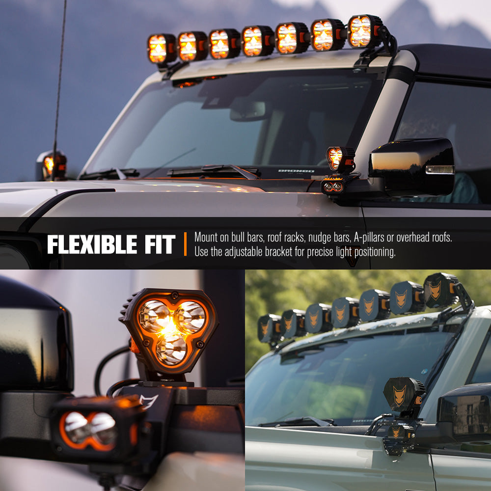 Lightfox Pair - 3 Inch Cygnus-3 Osram LED Pod Lights