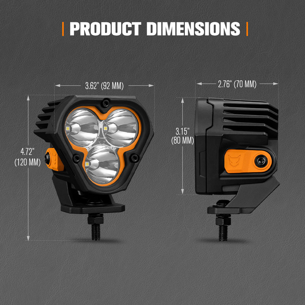 Lightfox Pair - 3 Inch Cygnus-3 Osram LED Pod Lights