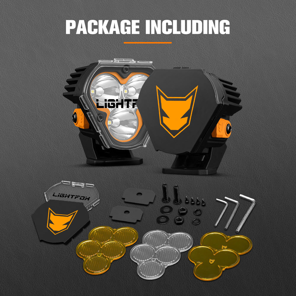 Lightfox Pair - 3 Inch Cygnus-3 Osram LED Pod Lights