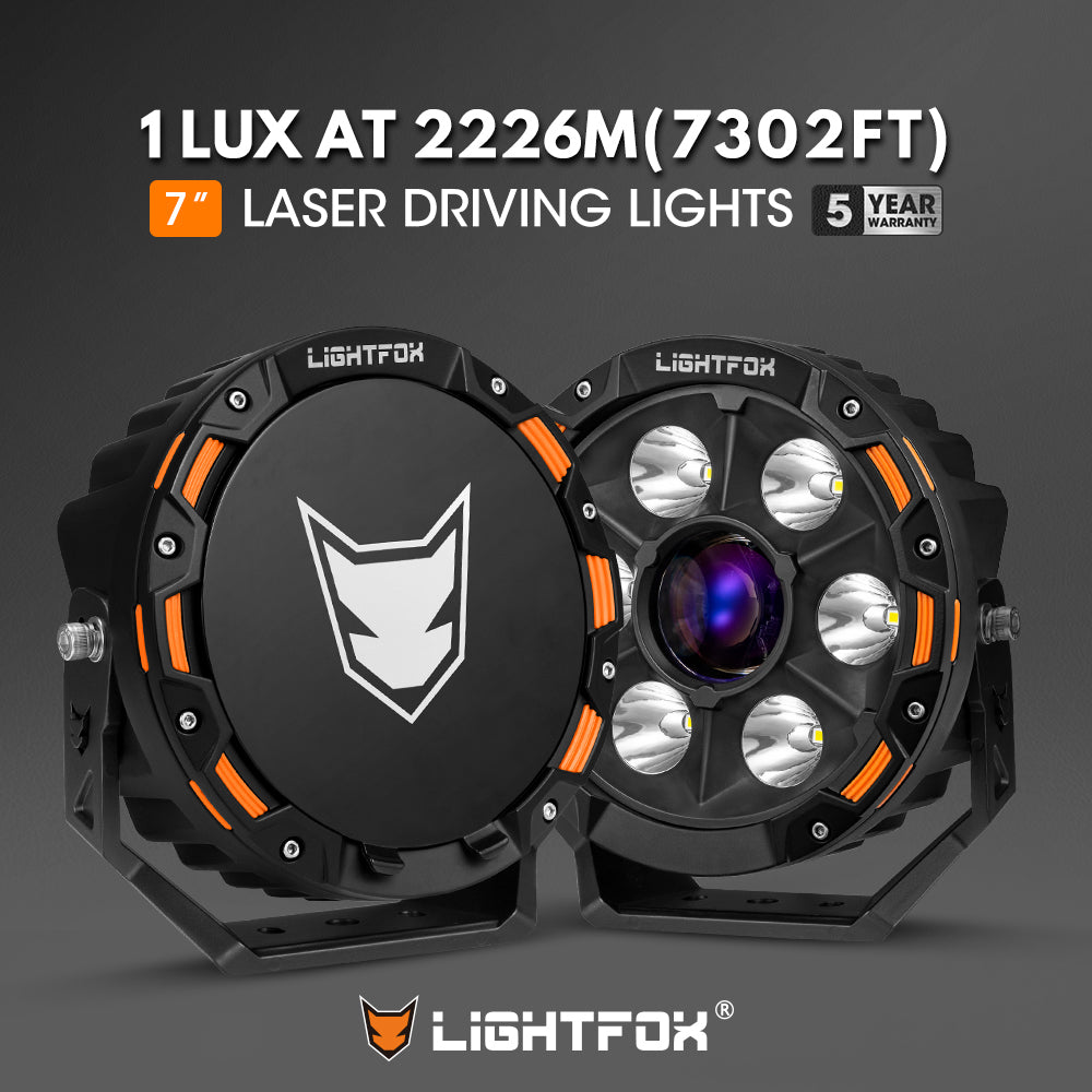 LIGHTFOX 7inch Osram Laser LED Driving Lights