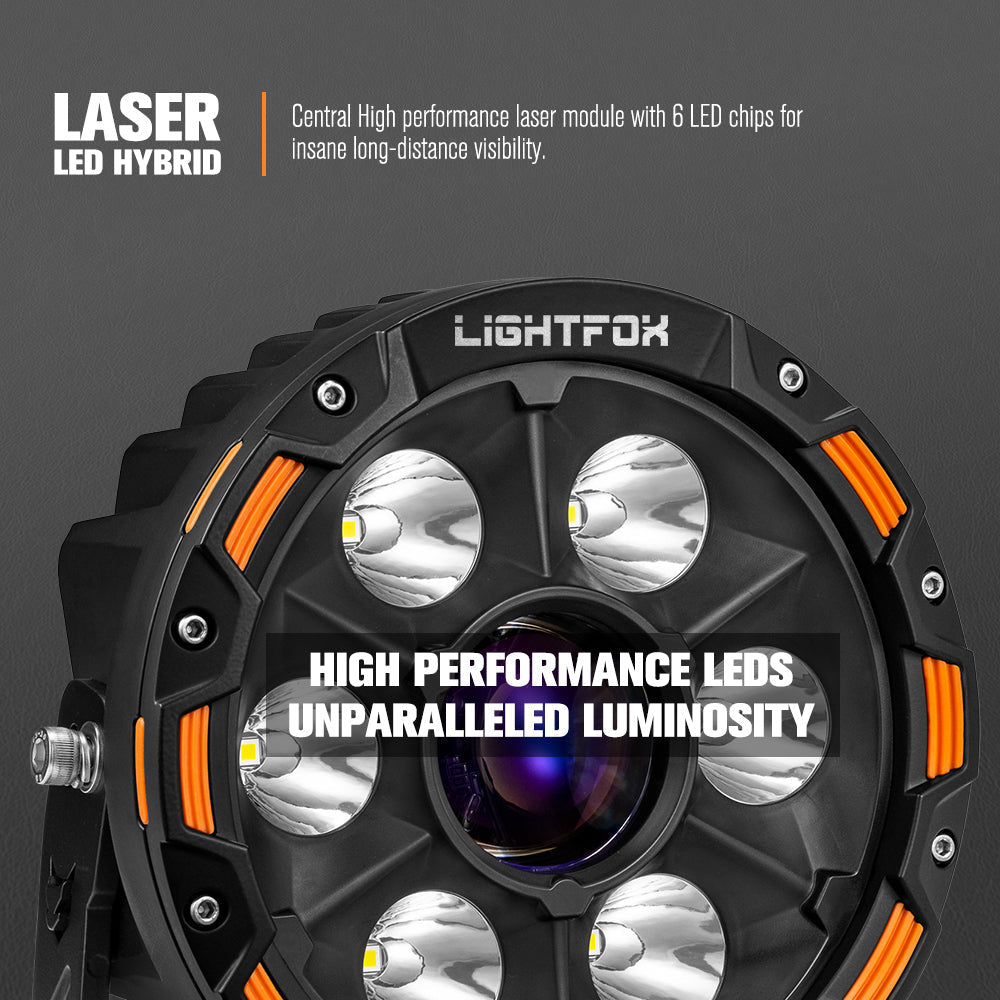 LIGHTFOX 7inch Osram Laser LED Driving Lights