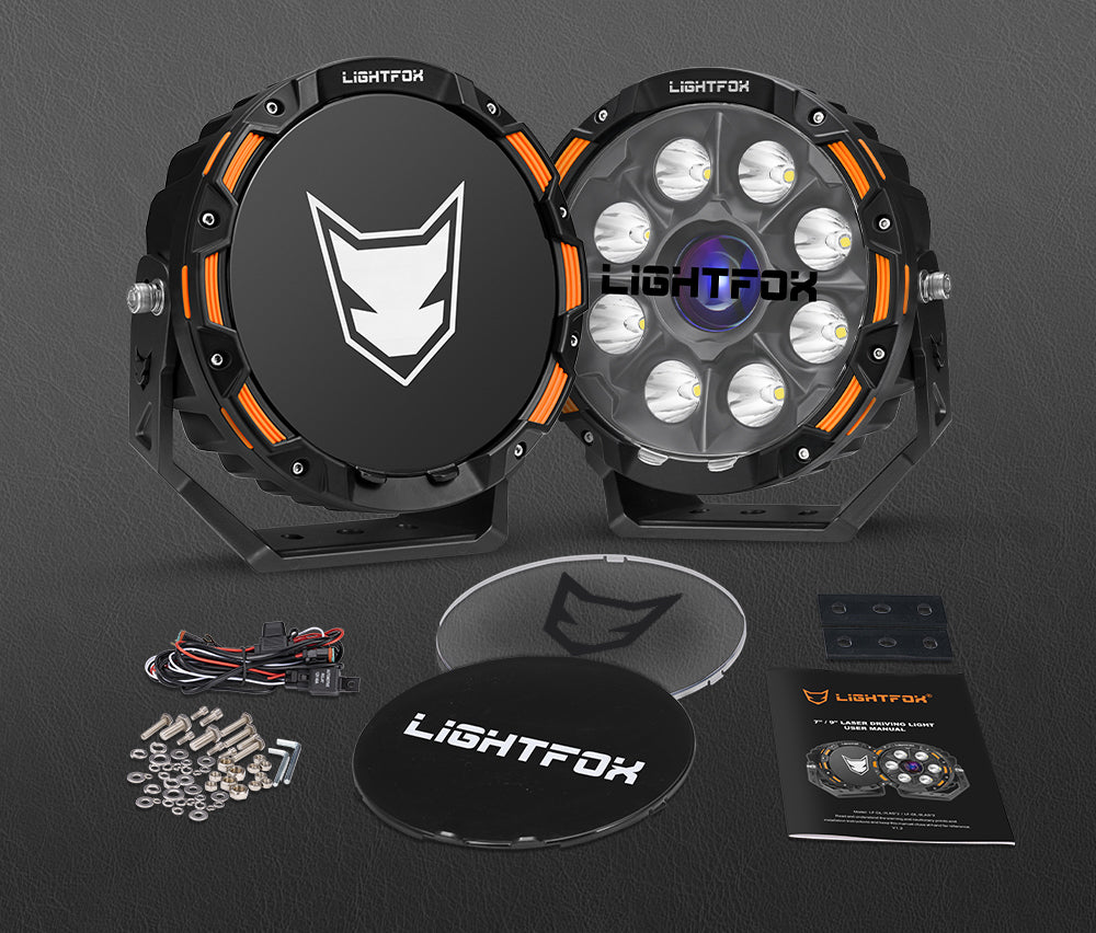 LightFox 9inch Osram Laser LED Driving Lights