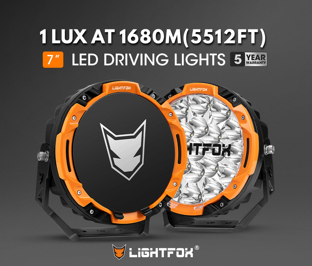 LightFox 7 inch LED Driving Light with DRL