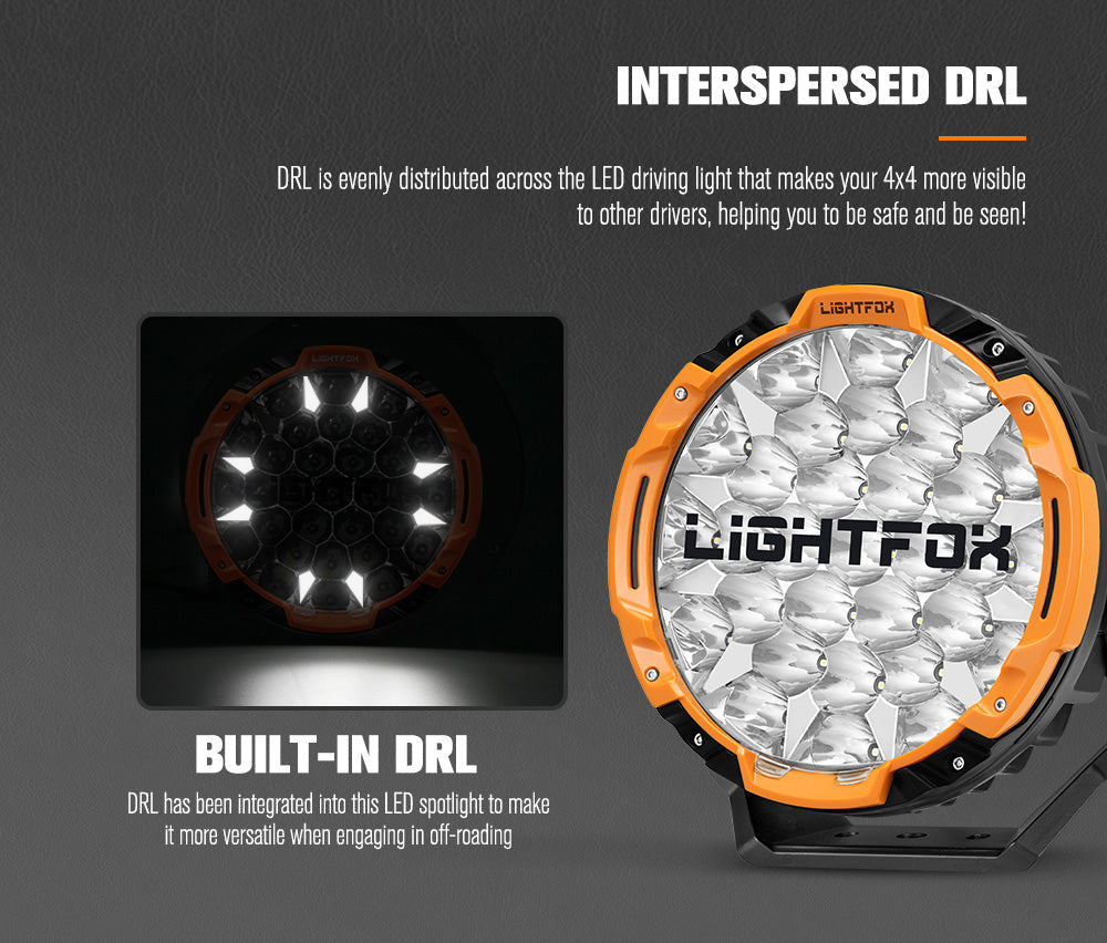 Lightfox 9 Inch Osram LED with DRL