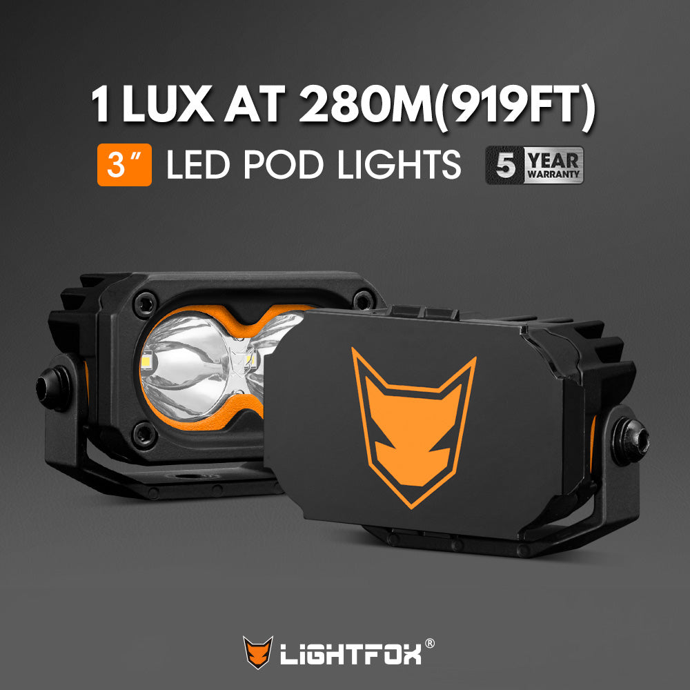 LIGHTFOX Pair 3inch Cygnus-2 Osram LED Pod Lights