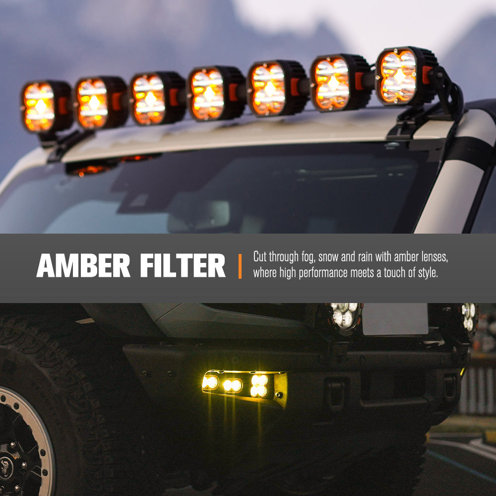 Lightfox Pair - 3 Inch Cygnus 4 Osram LED Pod Lights
