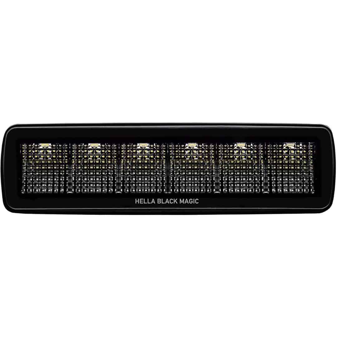 Hella Black Magic LED Mini Lightbar 6.2˝ Single (Flood)