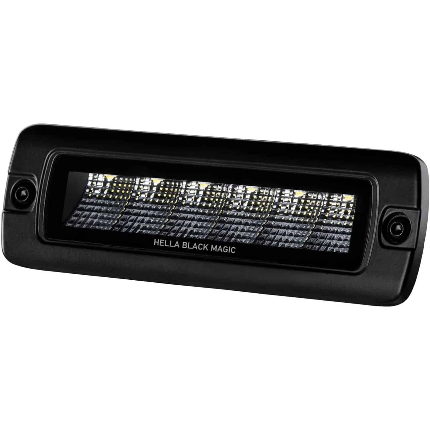 Hella Black Magic LED Mini Lightbar 6.2˝ Single Flush Mount (Flood)