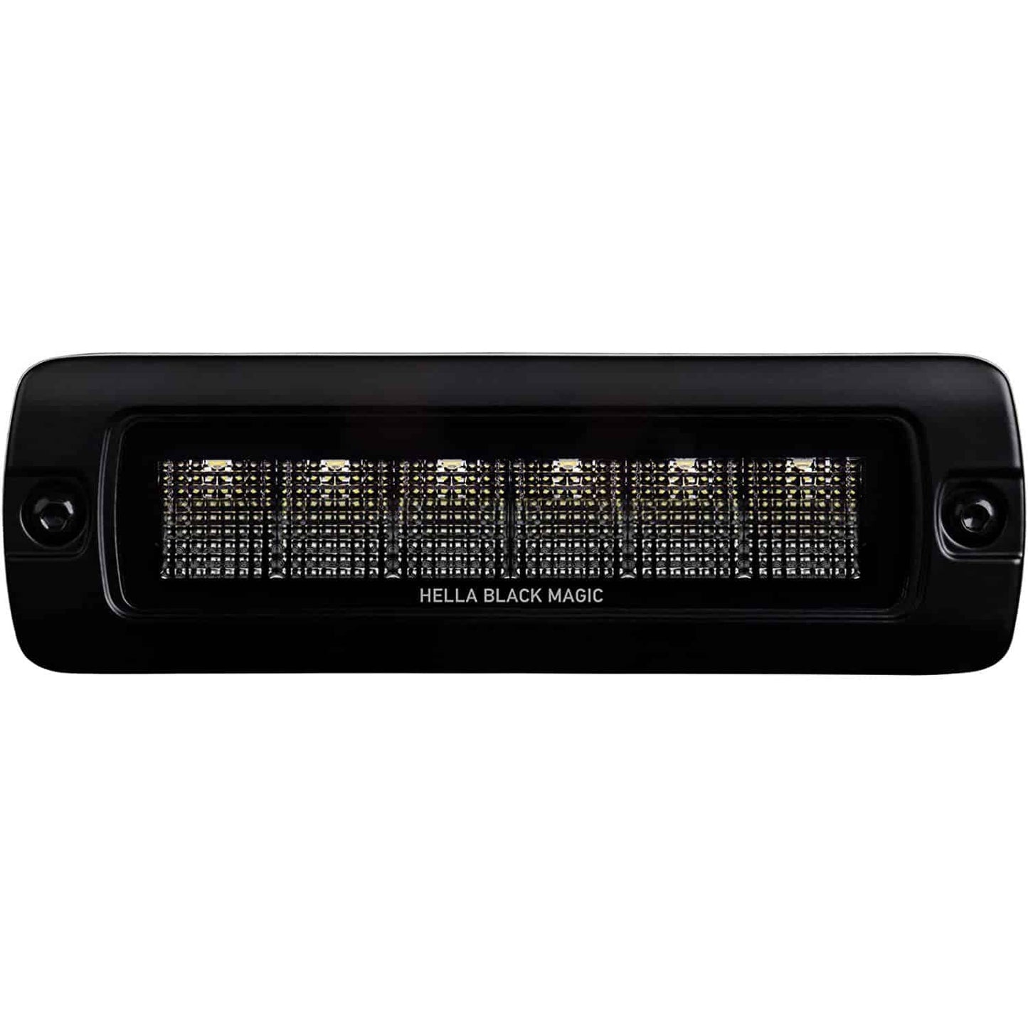 Hella Black Magic LED Mini Lightbar 6.2˝ Single Flush Mount (Flood)