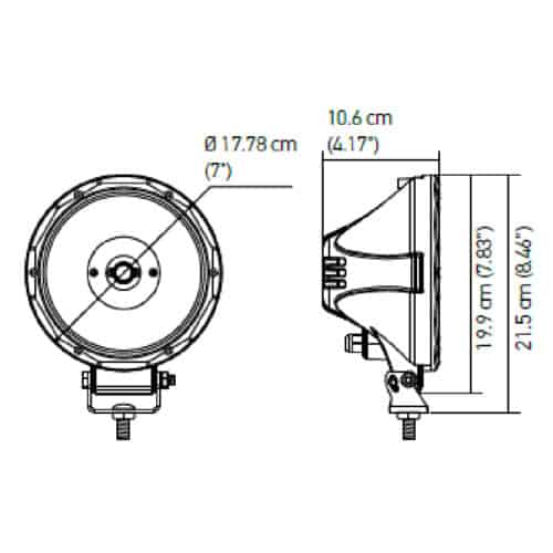 Hella ValueFit 7” Driving Light SAEECE approved (Single)