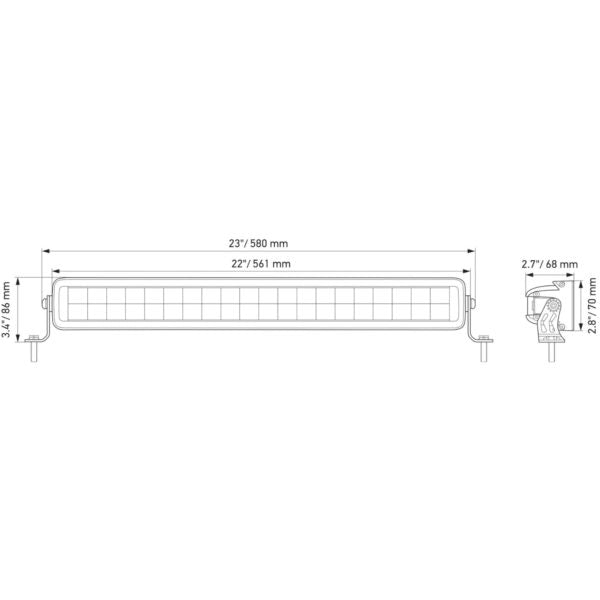 Hella Black Magic LED Double Row 21.5″ Slim Light Bar