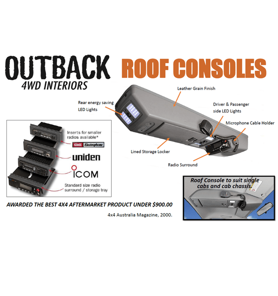 Roof Console Landcruiser 100/105 Series - Roof Console - Go-4LO