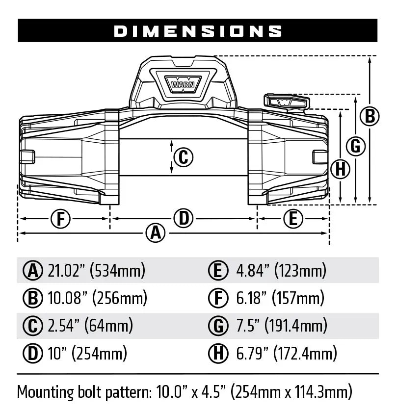 Warn VR EVO 12 000LB (5400KG) Winch 12V Steel Cable - Winch - Go-4LO