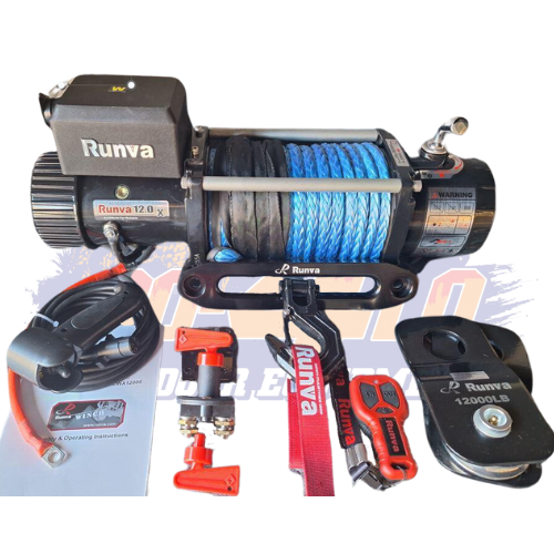 RUNVA WINCH - Synthetic Rope 12000lbs (5 443Kg) 12V