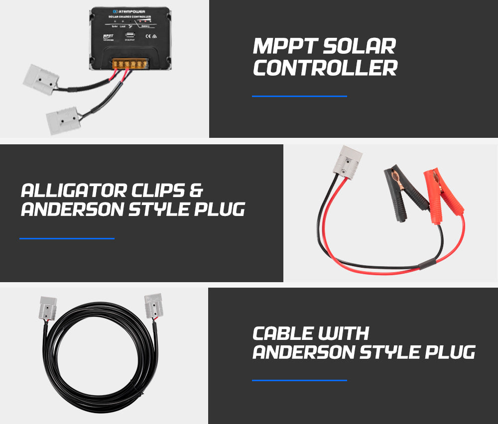 Atem Power 12V 200W Folding Solar Panel Blanket