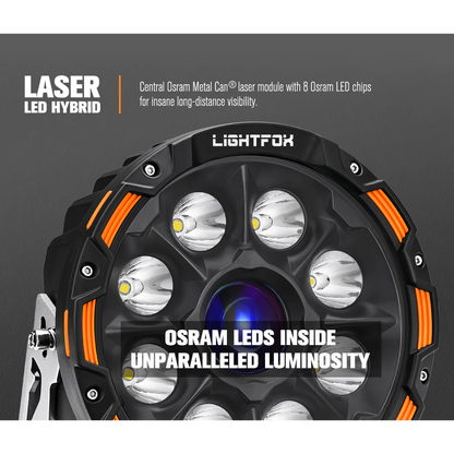 LightFox 9inch Osram Laser LED Driving Lights