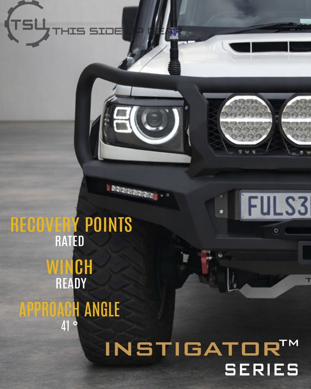 TSU Gear - Land Cruiser 70 Series Instigator Front Bumper Full Hoops