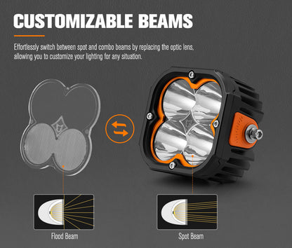 LIGHTFOX Cygnus Pair 5inch Osram LED Pod Lights
