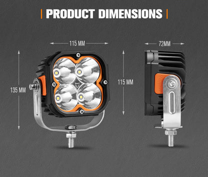 LIGHTFOX Cygnus Pair 5inch Osram LED Pod Lights