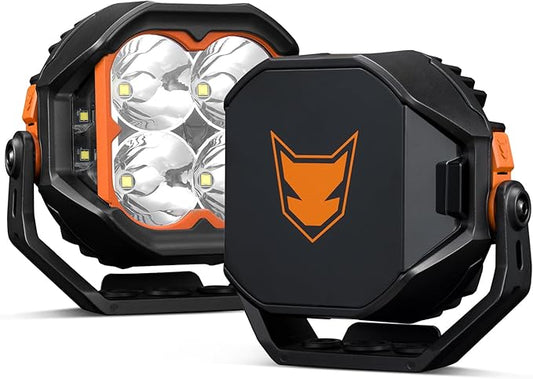 Lightfox Pair 5inch Cygnus LED Pod Lights with Side Light