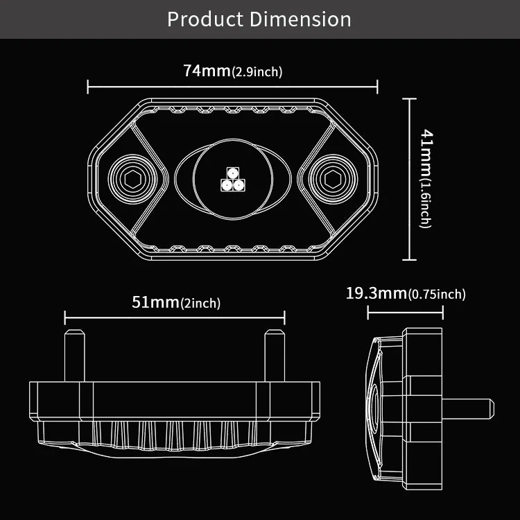 Aurora RGB LED Rock Lights – 4 Pod Set | Bluetooth