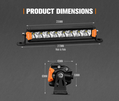 Lightfox Vega Series Pair 8inch Osram LED Light Bar