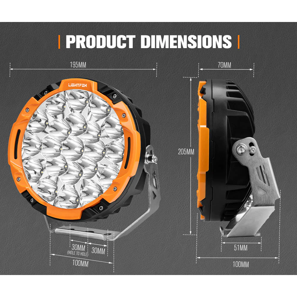 LightFox 7 inch LED Driving Light with DRL Go4LO Outdoor Equipment