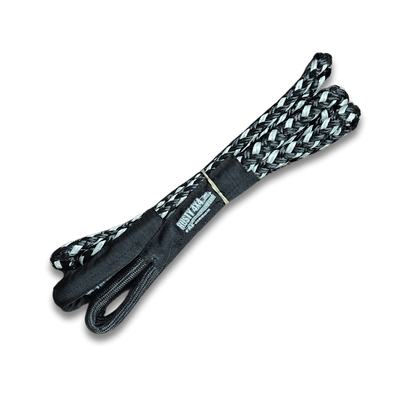 Braided bridle/equalizer strap with black fabric wrap and hook-and-loop end pieces