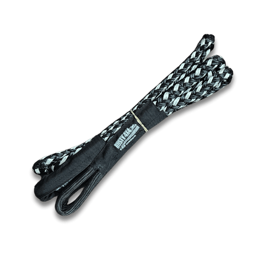 Braided bridle/equalizer strap with black fabric wrap and hook-and-loop end pieces