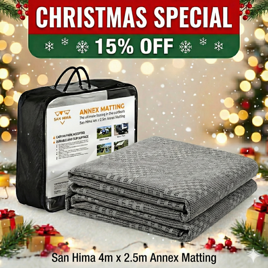 San Hima 4m x 2.5m Annex Matting Floor Mats Mesh Caravan RV Motor Home Camping