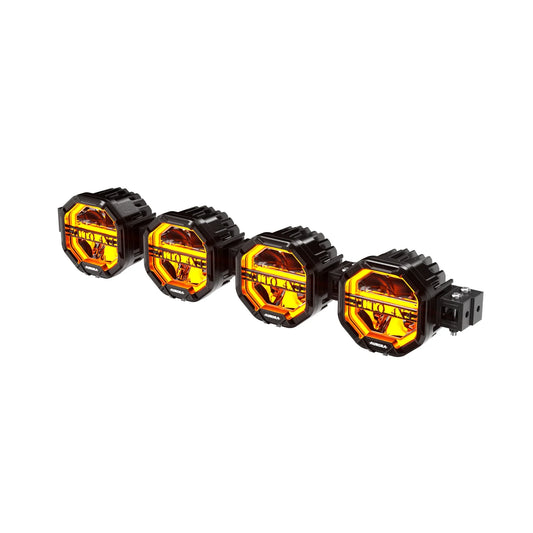 Aurora 4-Inch LED Linkable Light Bar with Daytime Running Light (DRL) (4xLights)